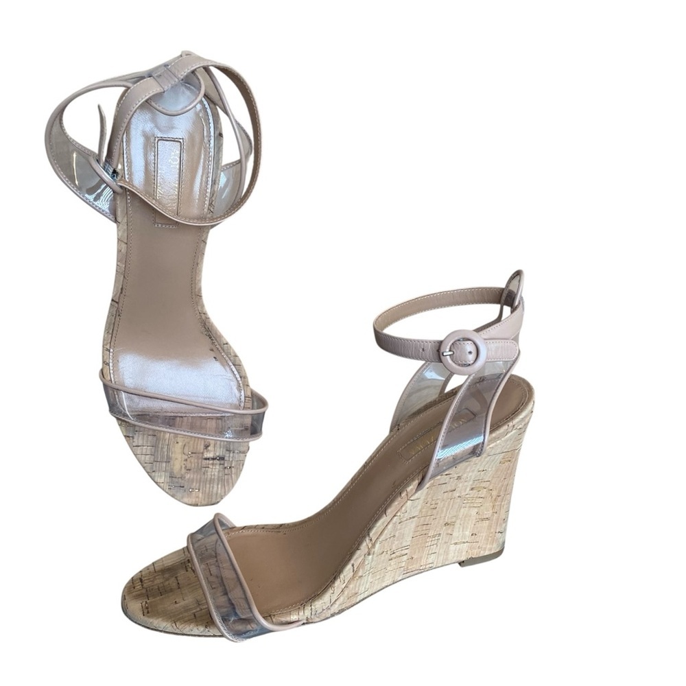 A13 AQUAZZURA Minimalist PVC Cork Wedge